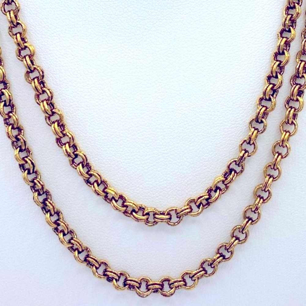Vintage Joan Rivers Gold Tone Heavy Link Chain Necklace Joan Rivers Collection - Picture 8 of 9